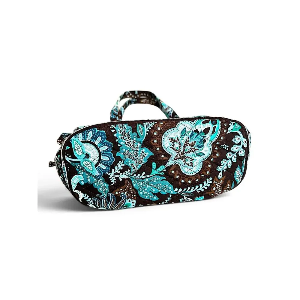 Vintage Vera Bradley Java Blue Quilted Shoulder Bag Tote
